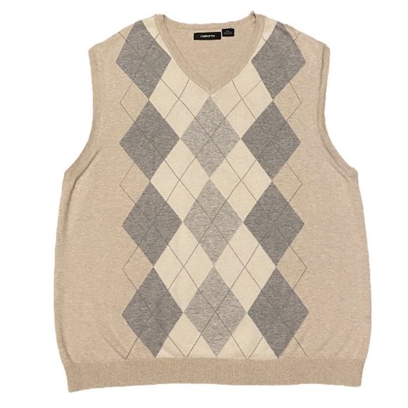 Claiborne Other - Vintage Claiborne Sweater Vest diamond design Men’s XXL